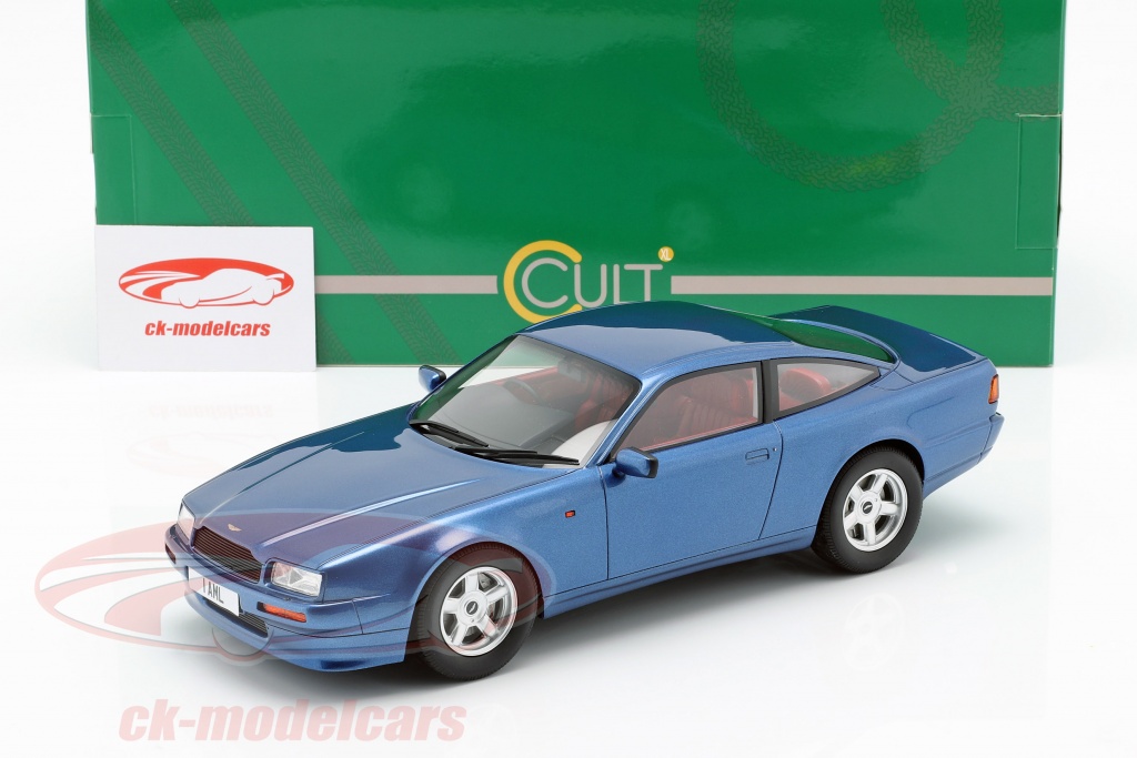 Modèle Réduit 1:18 Aston Martin Virage Coupé 1988 Bleu Métallisé - Cult Scale Models, Neuf