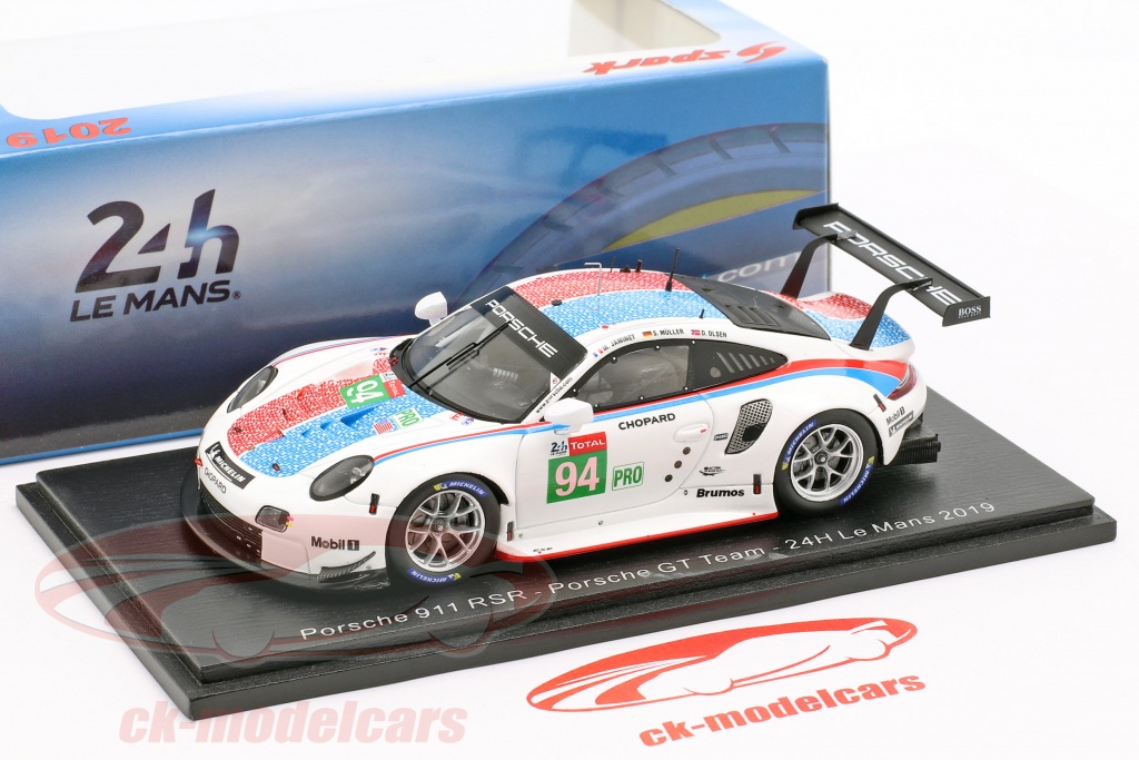 Miniature Spark Porsche 911 RSR – LM2019 #94, échelle 1:43, Résine