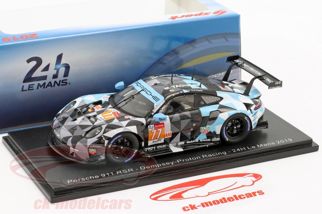 Spark S7943 Porsche 911 RSR Dempsey-proton Le Mans 2019 - 1/43 Scale