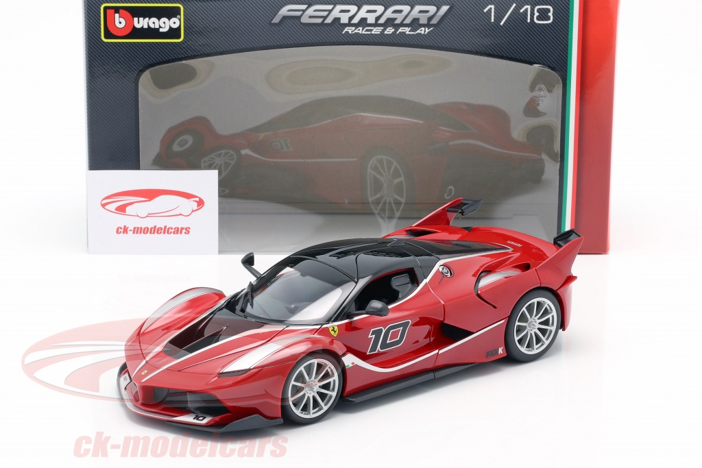 Bburago 1:18 Ferrari FXX-K #10 rojo / negro 18-16010 modelo coche 18-16010  4893993160105