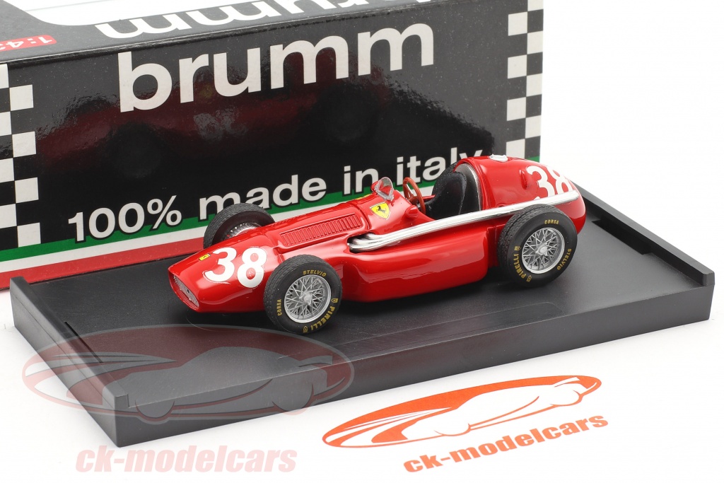 Modèle Réduit 1:43 Brumm Ferrari F1 553 Squalo #38 - Vainqueur GP Espagne 1954, Hawthorn, Rouge, Neuf
