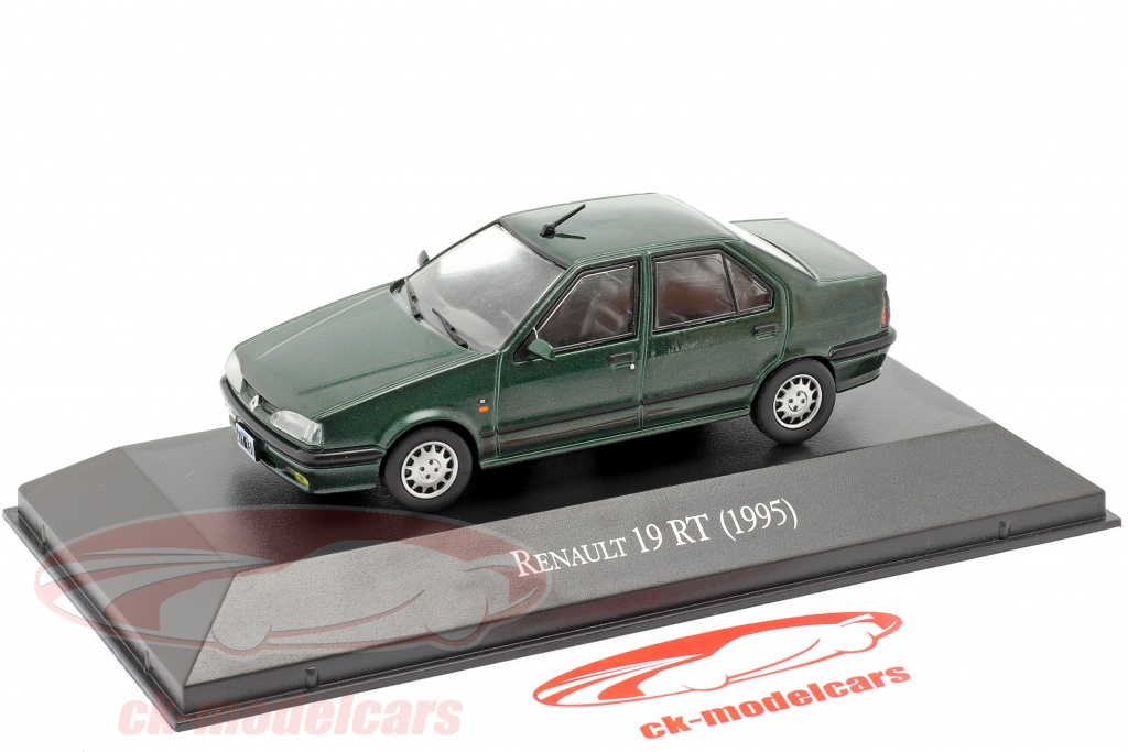 Modèle Réduit Renault 19 RT 1995 – Échelle 1/43 Verte – Zamac Neuf Altaya