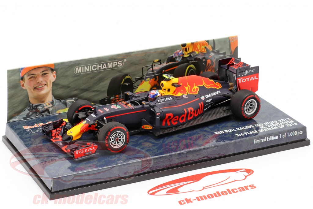 marketing Regenjas een vergoeding Minichamps 1:43 Max Verstappen Red Bull RB12 #33 3e Duitsland GP formule 1  2016 417160833 model auto 417160833 4012138143296