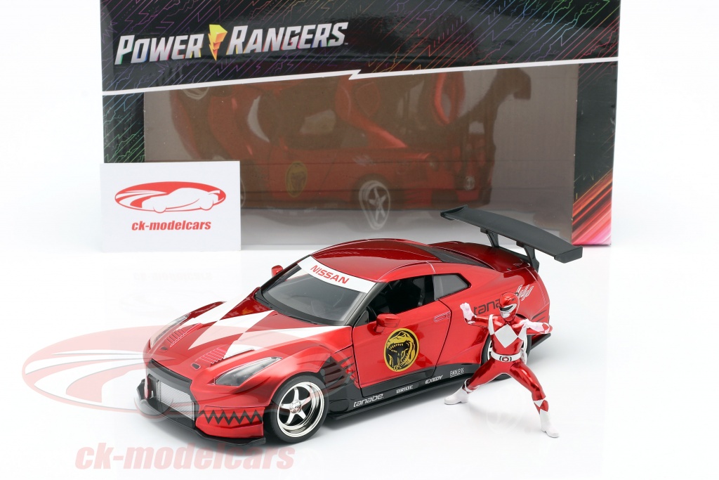 Jadatoys 1:24 Nissan GT-R (R35) 2009 mit Figur Red Ranger Power Rangers ...