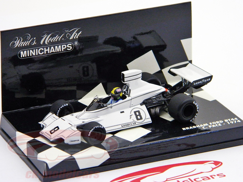 Miniature MINICHAMPS 1/43 – Brabham Ford BT44 N°8 Carlos Pace 1974 – Neuve
