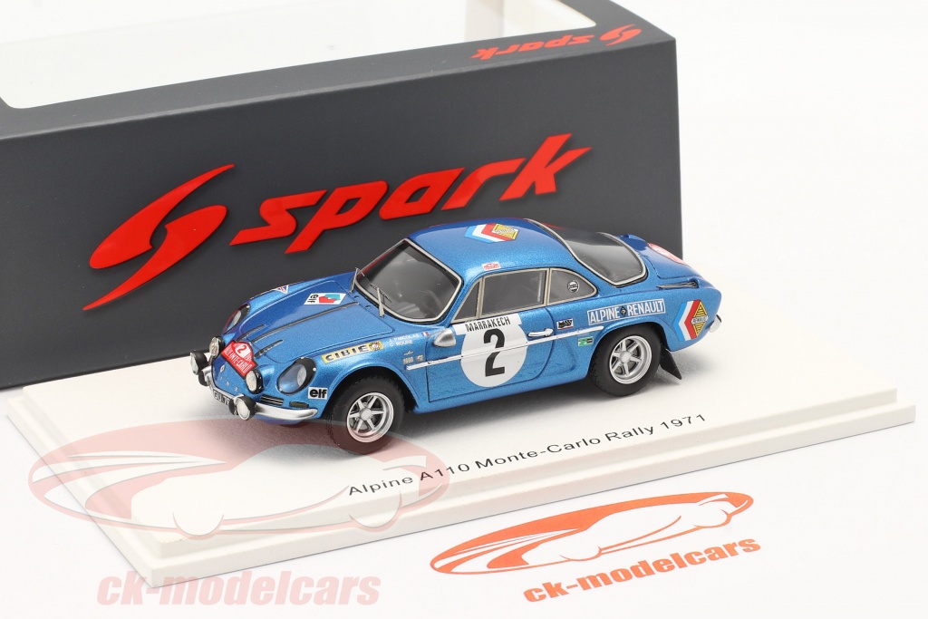 Spark S6108 ALPINE A110 N°2 Rallye Monte-Carlo 1971 J-P. Nicolas - C. 1/43