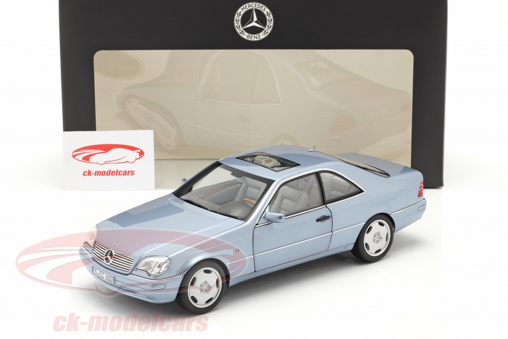 Norev 1:18 Mercedes-Benz CL 600 Coupe (C140) year 1996-1998 pearl blue  metallic B66040652 model car B66040652