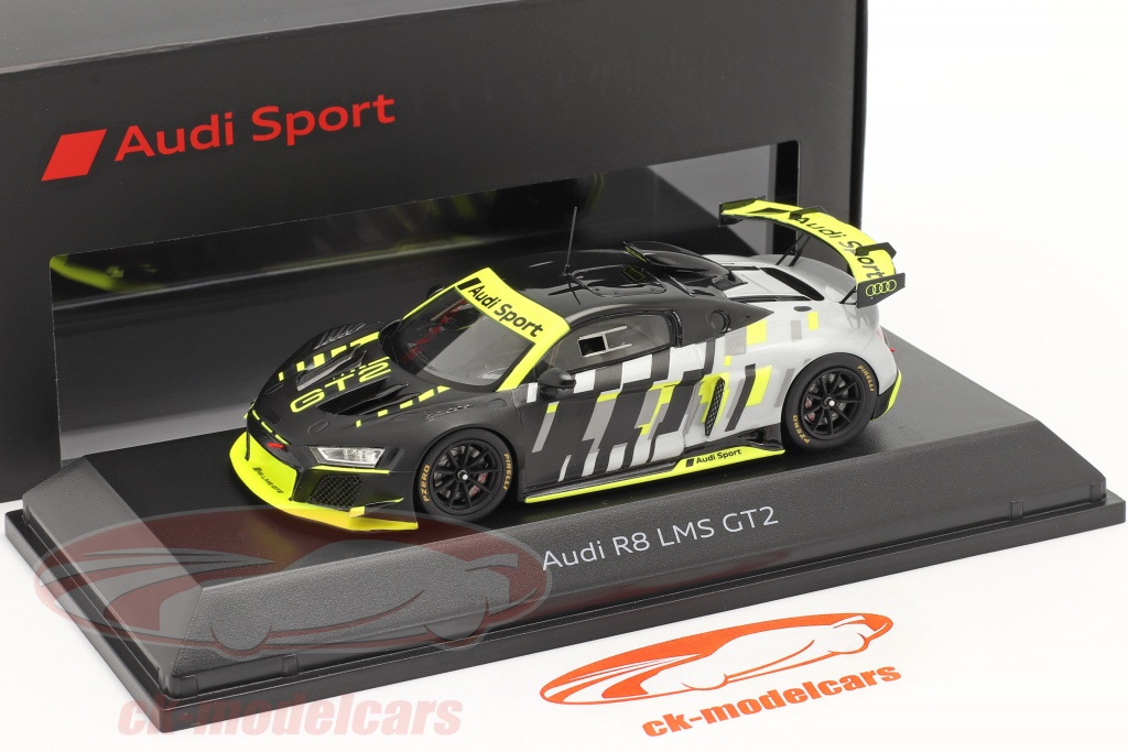 Audi R8 1/43 Spark LMS GT2 matt-black/metallic grey Sport véhicule de