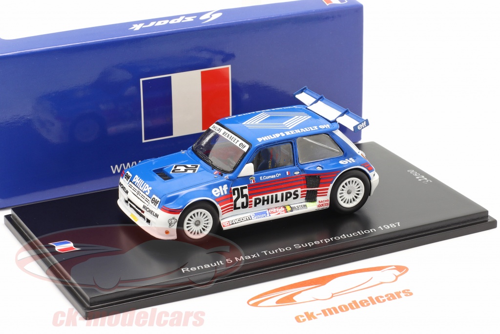 Miniature Spark 1/43 Renault 5 Maxi Turbo #5 - Bousquet Superproduction 1987, Voiture De Collection