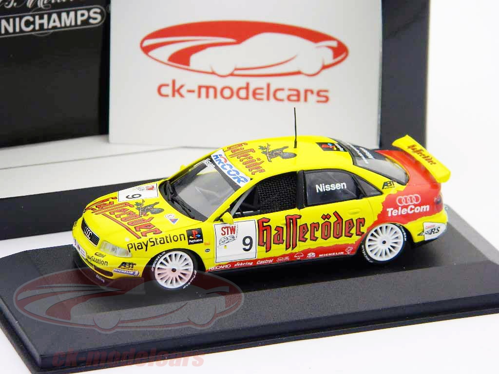 Minichamps 1:43 K. Nissen Audi A4 Quattro N° 19 STW Cup 1997 Team Abt 430971519 modèle voiture