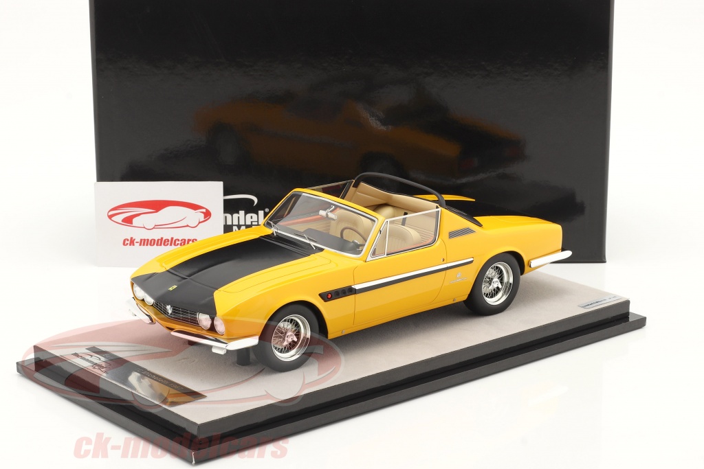 Miniature Tecnomodel 1/18 Ferrari 330 GTS Spyder 1967 - Jaune/Noir