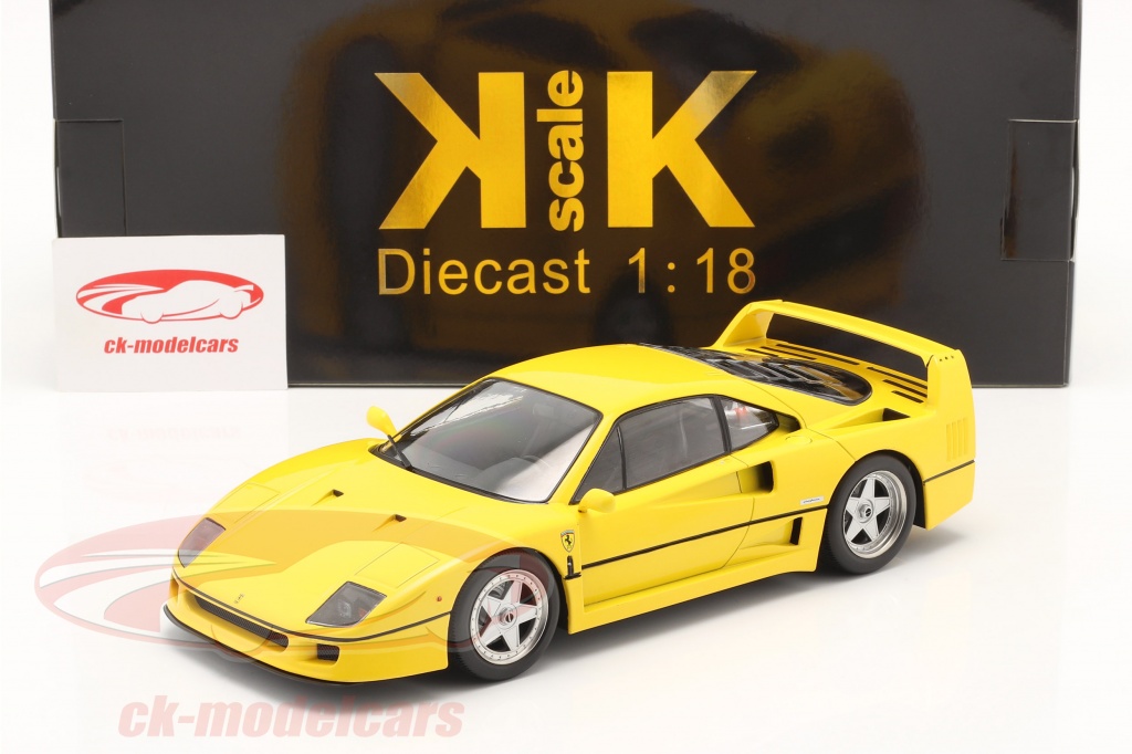 KK-Scale Ferrari F40 bouwjaar 1987 geel KKDC180692 model KKDC180692 4260699760906