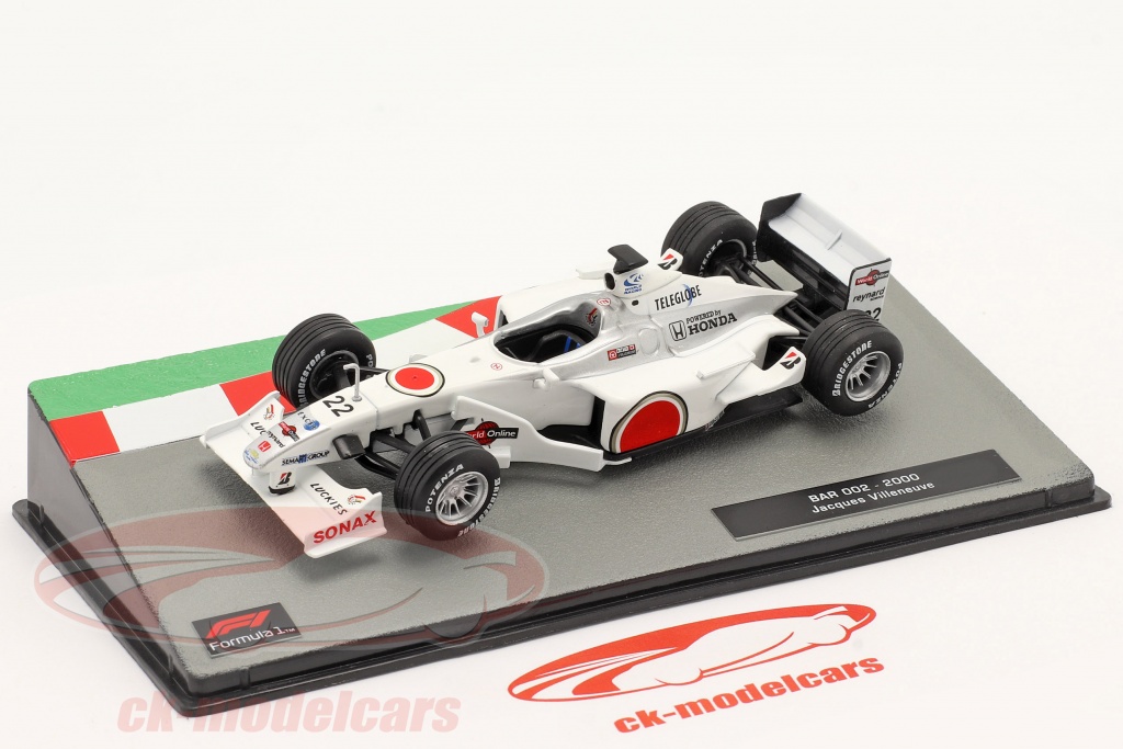 Altaya 1:43 Jacques Villeneuve BAR 002 #22 formula 1 2000 CK71480 model car  CK71480