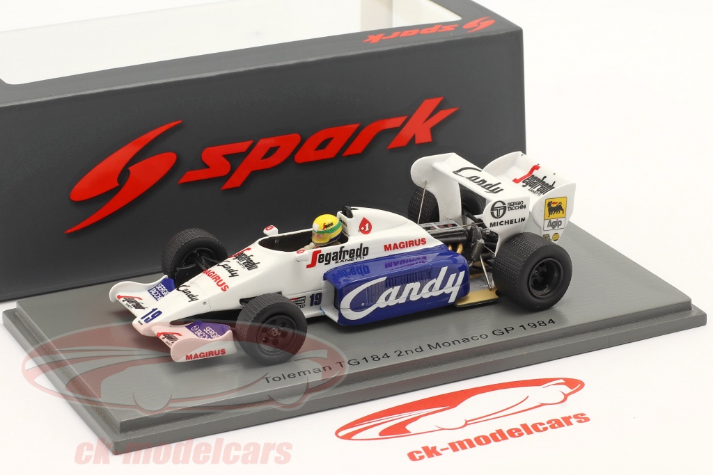 Ayrton Senna Toleman TG184 #19 2位 モナコ GP 方式 1 1984 1:43 Spark