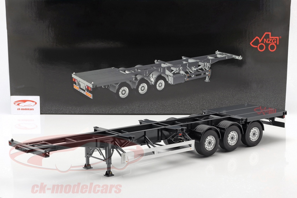 NZG Mercedes 1/43 - Semi-remorque Porte-conteneur Citerne HOVER - Modèle Collection Rouge Et Blanc