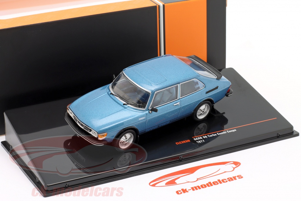 Miniature SAAB 99 Turbo Combi Coupé 1977 - Échelle 1:43 - Bleu Métal - IXO - Neuf En Boîte