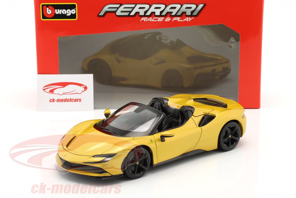 Bburago 1:18 Ferrari SF90 Spider Année de construction 2021 or métallique  18-16016 modèle voiture 18-16016 4893993160167 8719247769091