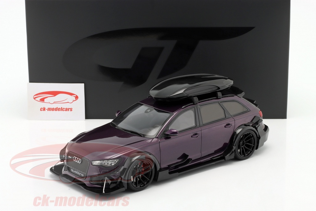 GT Spirit 1:18 Audi RS6 Avant C7 2018 Body Kit + Box Tetto Viola/nero - GT864
