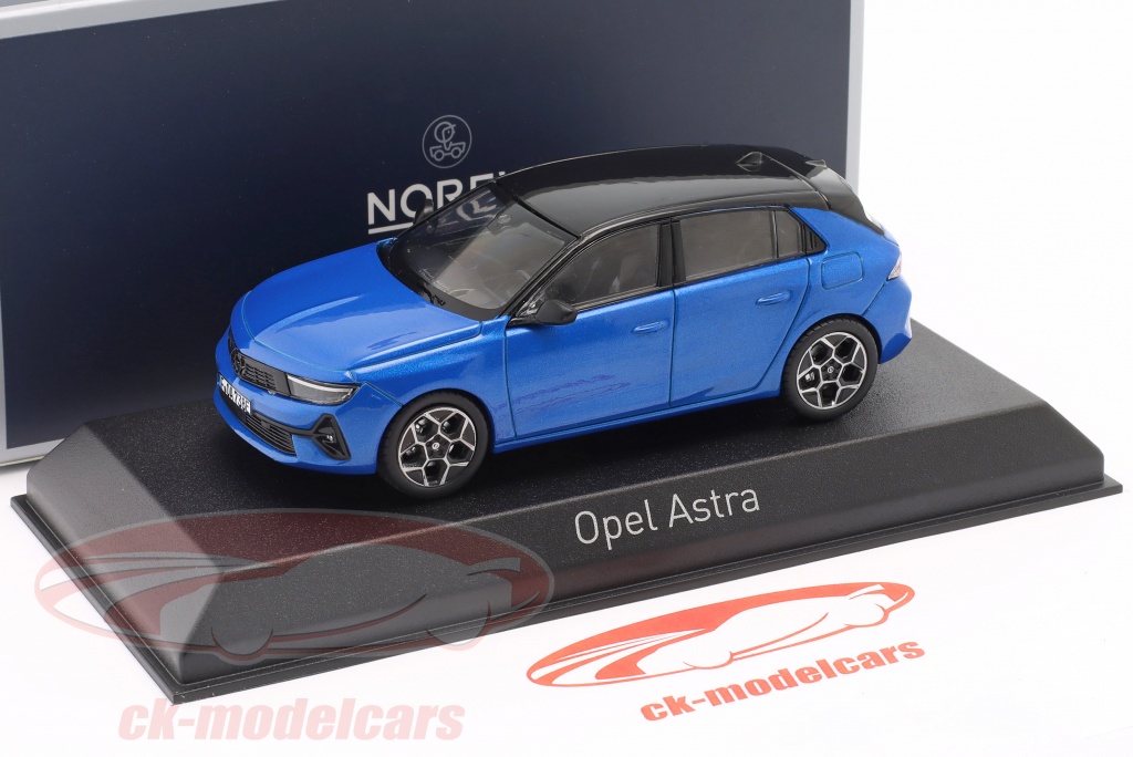 360060 Norev 1:43 Opel Astra Année de construction 2022 bleu métallique / le ...