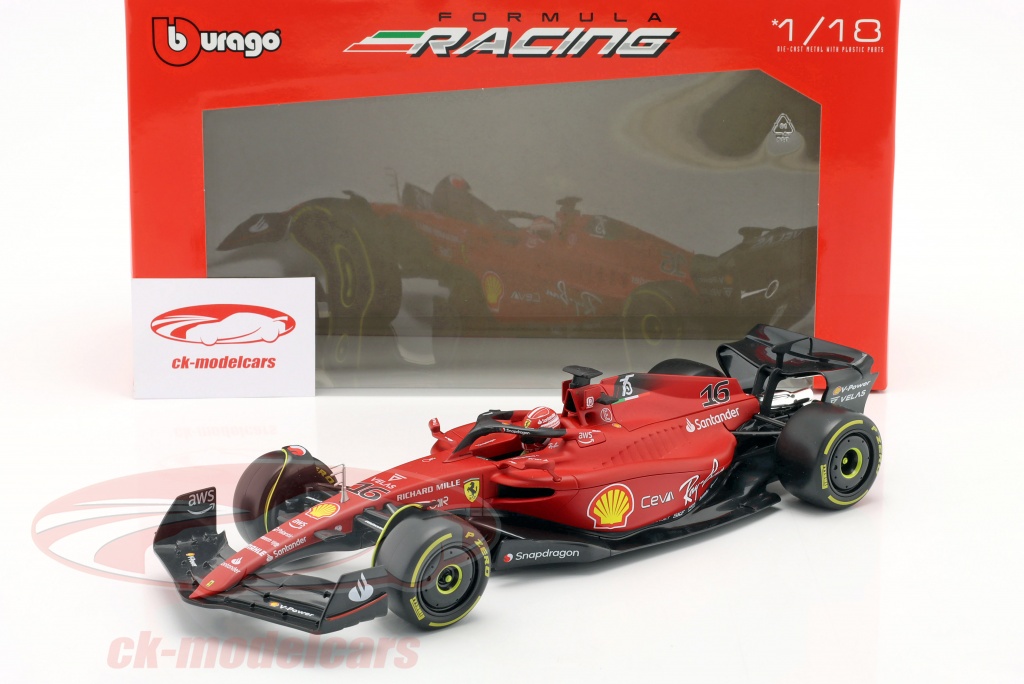 Charles Leclerc Ferrari F1-75 #16 fórmula 1 2022 1:18 Bburago