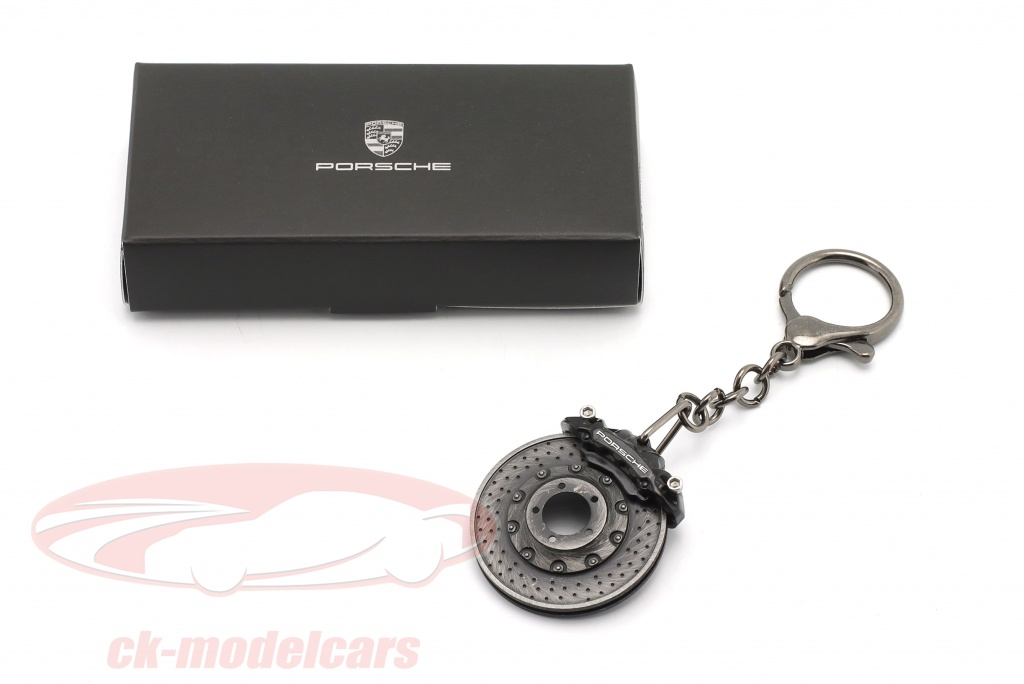 Porsche Schlüsselanhänger mit Porsche Emblem-weiß