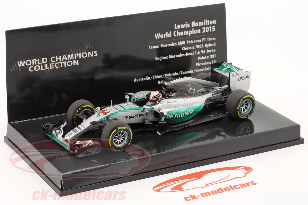 Lewis Hamilton Mercedes F1 W06 #44 方式 1 世界チャンピオン 2015 1:43 Minichamps