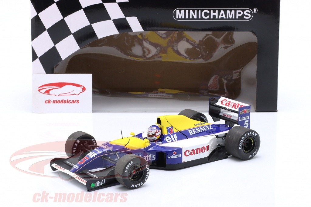 Nigel Mansell Williams FW14B #5 方式 1 世界チャンピオン 1992 1:18 Minichamps