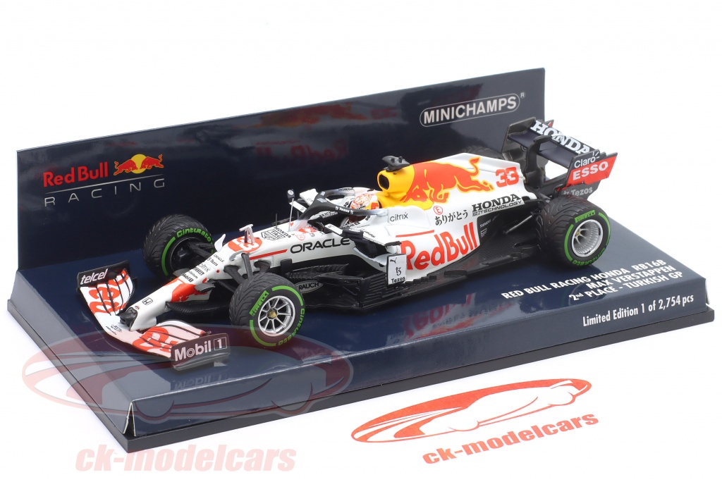 Minichamps 1:43 M. Verstappen Red Bull RB16B #33 2e Turks GP formule 1 ...
