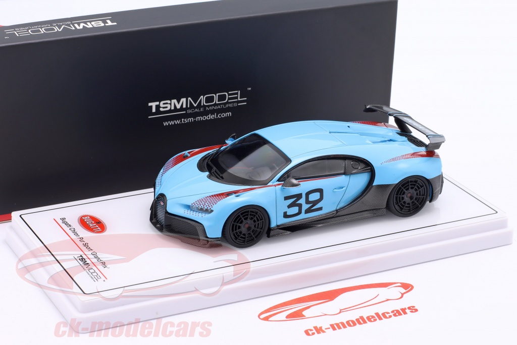 True Scale 1:43 Bugatti Chiron Pur Sport Grand Prix #32 Azul claro ...