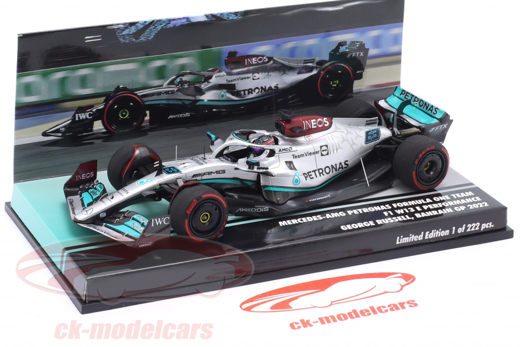 G. Russell Mercedes-AMG F1 W13 #63 4位 バーレーン GP 方式 1 2022 1:43 Minichamps