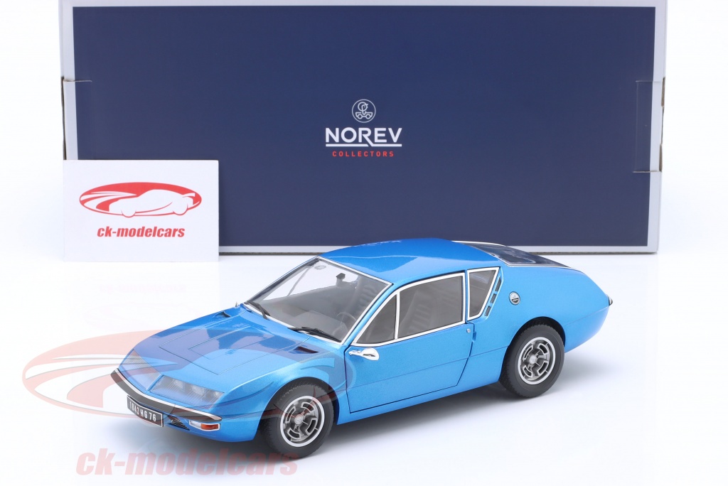 NOREV: Norev Nv185307 Alpine A110 1600s 1972 Bleu Avec Logo Latéral Maquette  1/18e - Vendiloshop