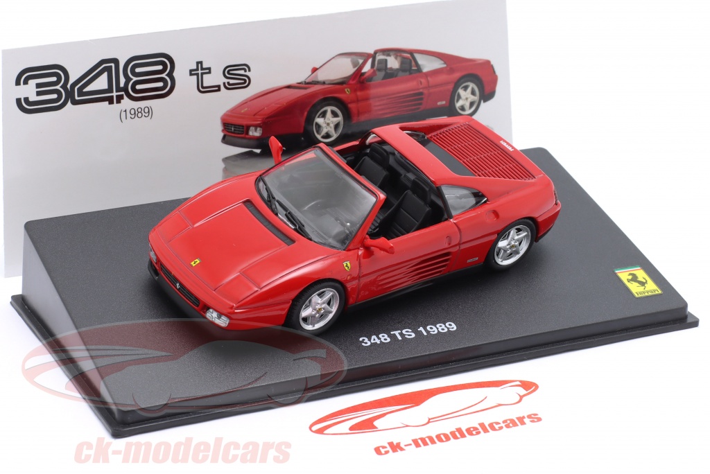 Miniature Ferrari 348 TS Argentée 1/43 Altaya IXO - Occasion, Très Bon état Sans Boîte