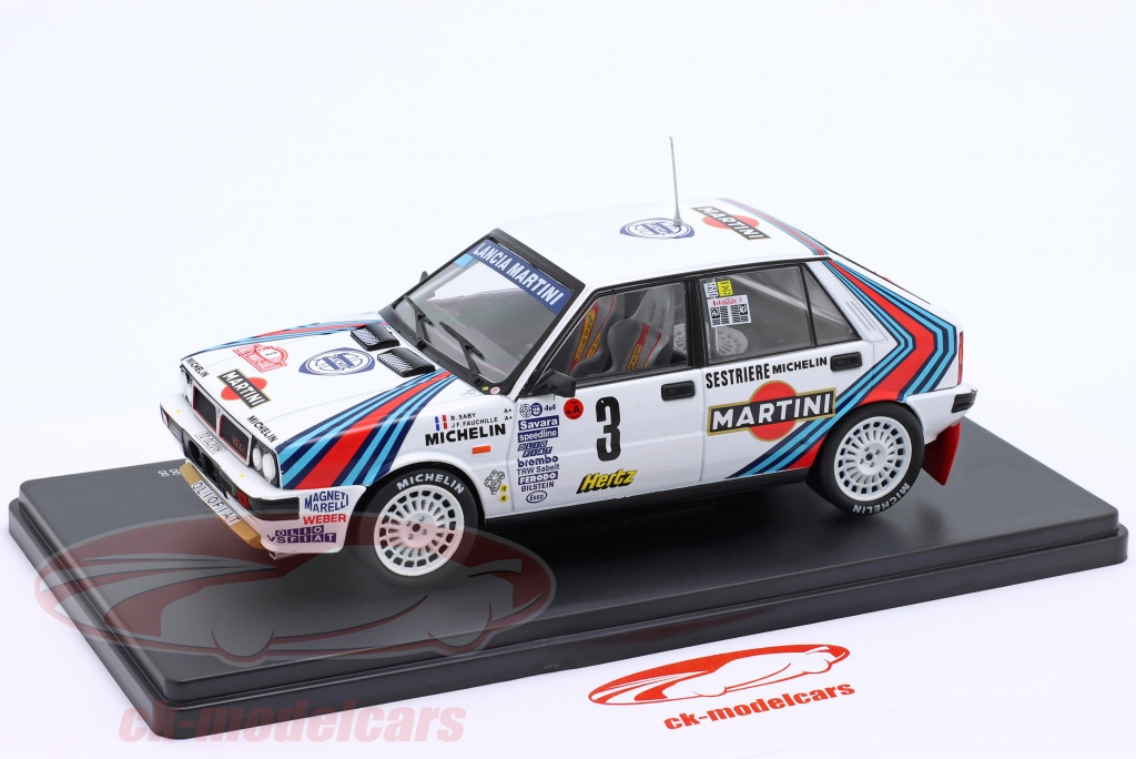 Miniature Lancia Delta N°3 Monte-Carlo 1988 - Saby, IXO 1/43, En Boîte