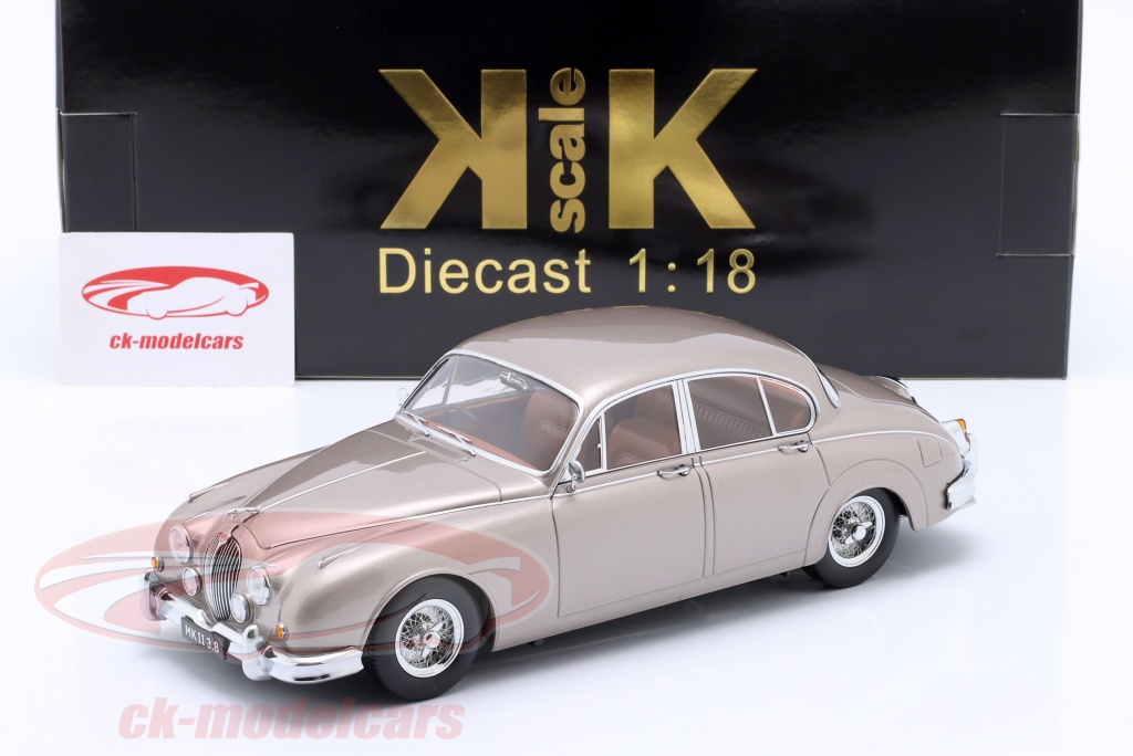 Modellino in miniatura Jaguar MK 1/43 IXO X metallico blu RHD 1961 - Modellini-a