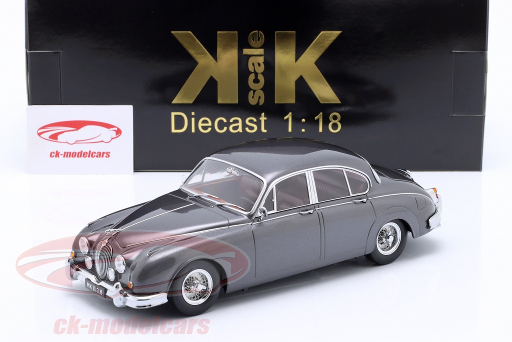 Jaguar MK II 3.8 LHD 建設年 1959 暗灰色 メタリックな 1:18 KK-Scale