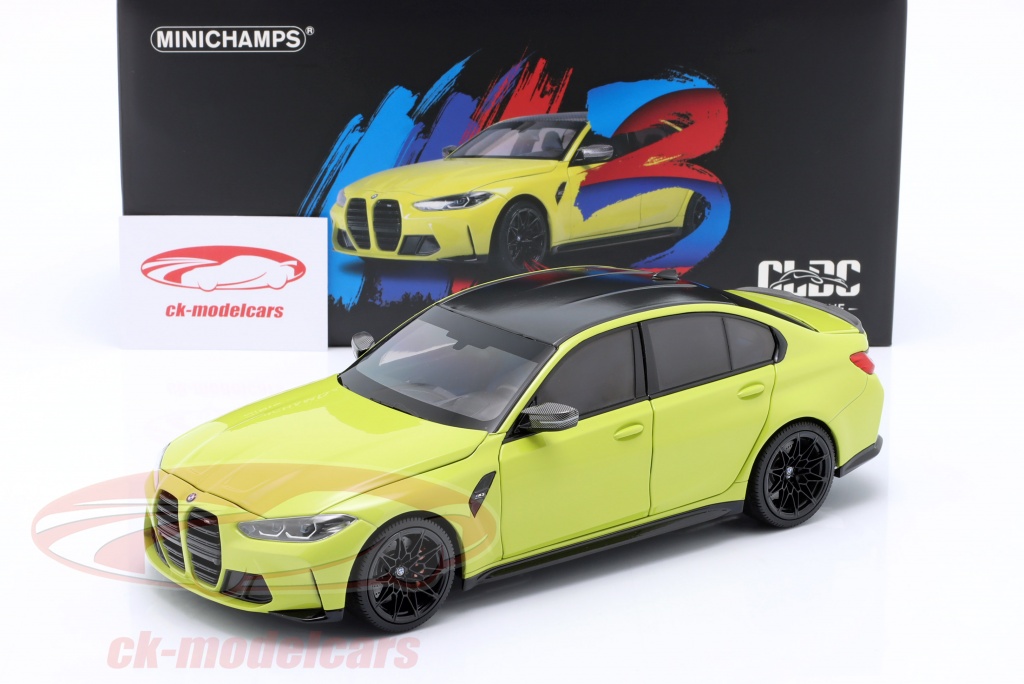 Minichamps 1:18 BMW M3 (G80) Competition 建設年 2020 黄色