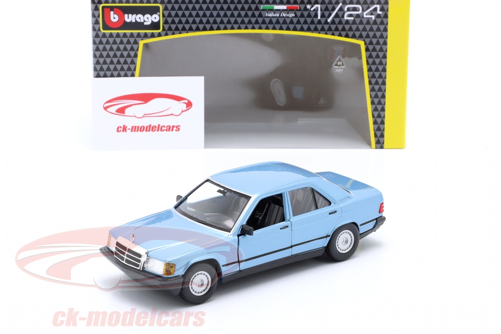 Bburago 1:24 Mercedes-Benz 190E 2.6 year 1987 diamond blue 18 