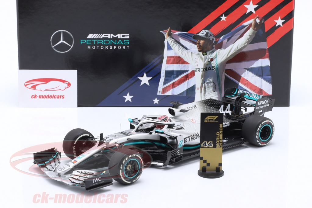 L. Hamilton Mercedes-AMG F1 W10 #44 アメリカ合衆国 GP 式 1 世界チャンピオン 2019 1:18  Minichamps