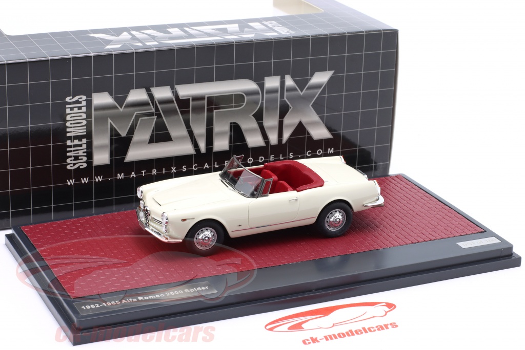 Matrix 1:43 Alfa Romeo 1900 Super Boano Primavera Año de construcción 1956 blanco / rojo MX40102-083 modelo coche MX40102-083 040102083006