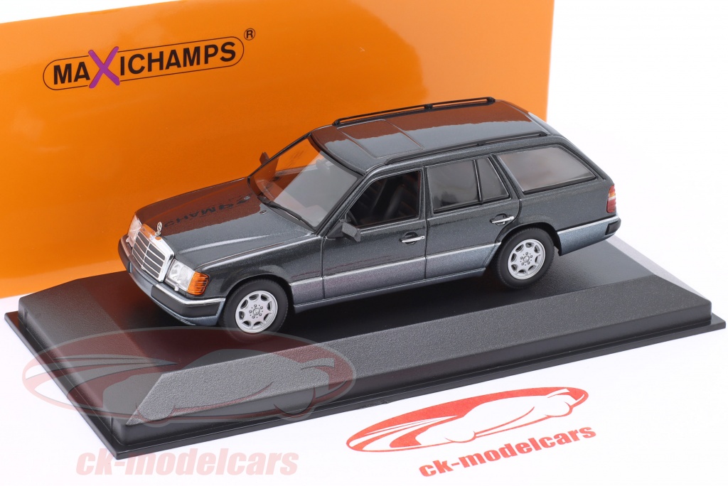 Mercedes 300 Td S124 T-Modèle 1990 - Norev 1/18, Bleu Métallisé, Portes Et Capots Ouvrants