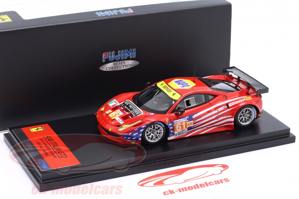 1:43 Fujimi FERRARI 458 ITALIA GTE #83 JMB 24H LE MANS 2012 FJM1343009 MMC