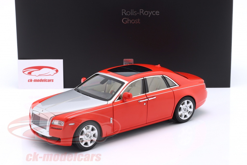 Kyosho 1:18 Rolls Royce Ghost Baujahr 2011 rot / silber 08802RS ...
