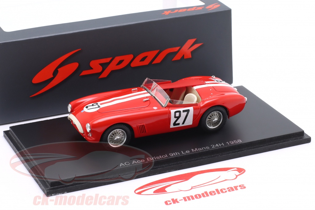 Miniature SPARK 1/43 AC Ace Bristol #27 - 9ème 24H Le Mans 1958 - Patthey/Berger