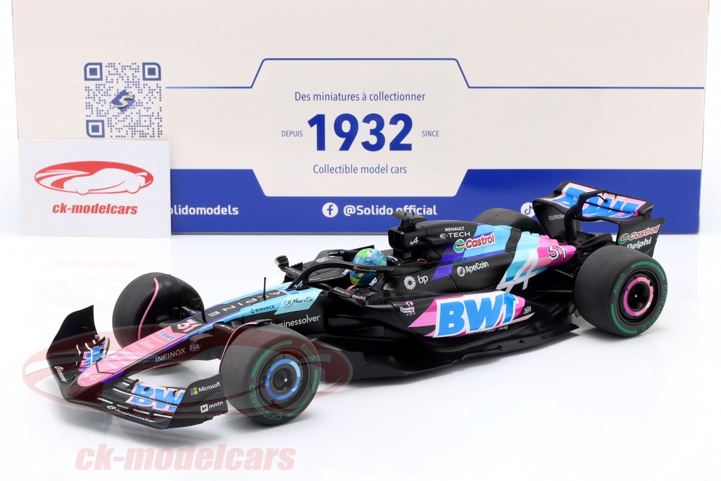 Fórmula 1 Alpine A524 Présentation 2024 Ocon 1:18 Solido | Frete grátis