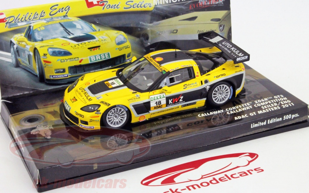 Miniature Minichamps 1:43 - Chevrolet Corvette Z06R ADAC 2011 - Résine - Occasion