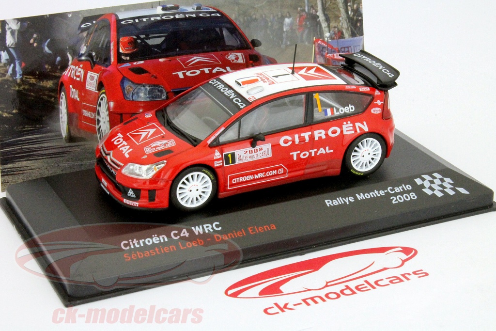 Ixo 1/43 Scale RAM269 - Citroen C4 WRC #1 Winner Monte Carlo