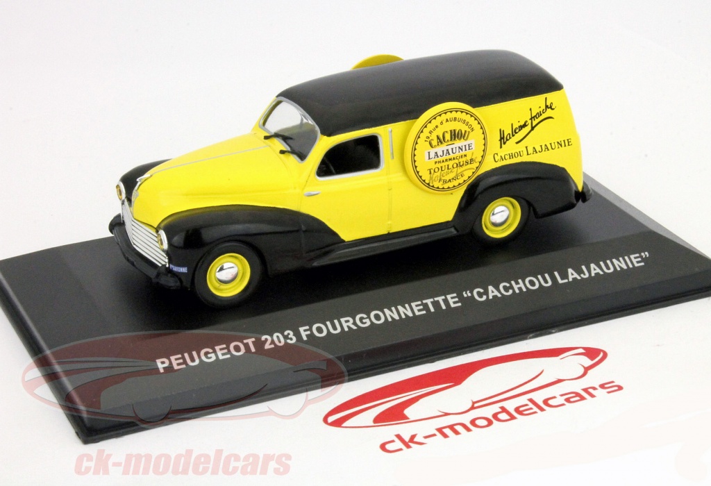AMR Kit Monté 1/43 - Peugeot 203 Fourgonnette Noire - Modèle Réduit (sans Boîte)