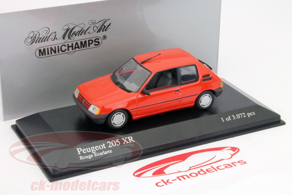 Modèle réduit Peugeot 205 Cti Cabriolet 1990 Rouge 1/43 | Minichamps