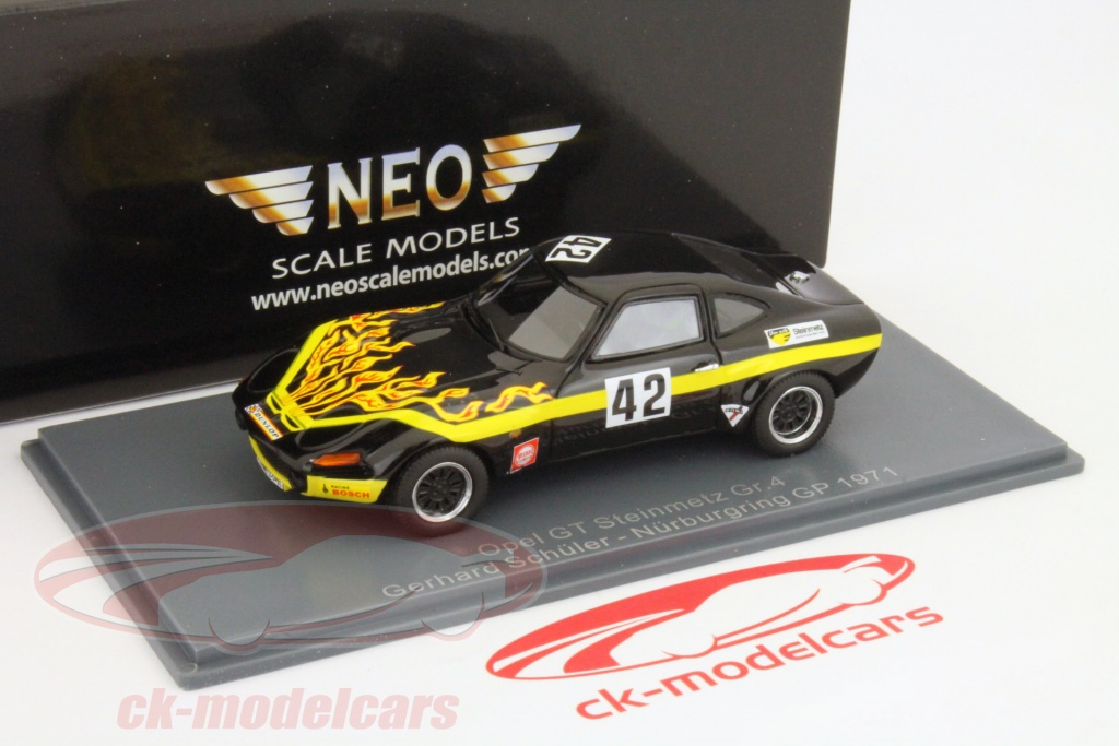 NEO 1/43 オペル GT Steinmetz 1971年ニュルブルクリングGP #42 Gerhard Schuler 完成品 khxv5rg Neo 1:43 Gerhard Schüler Opel GT Steinmetz Gr. 4 #42