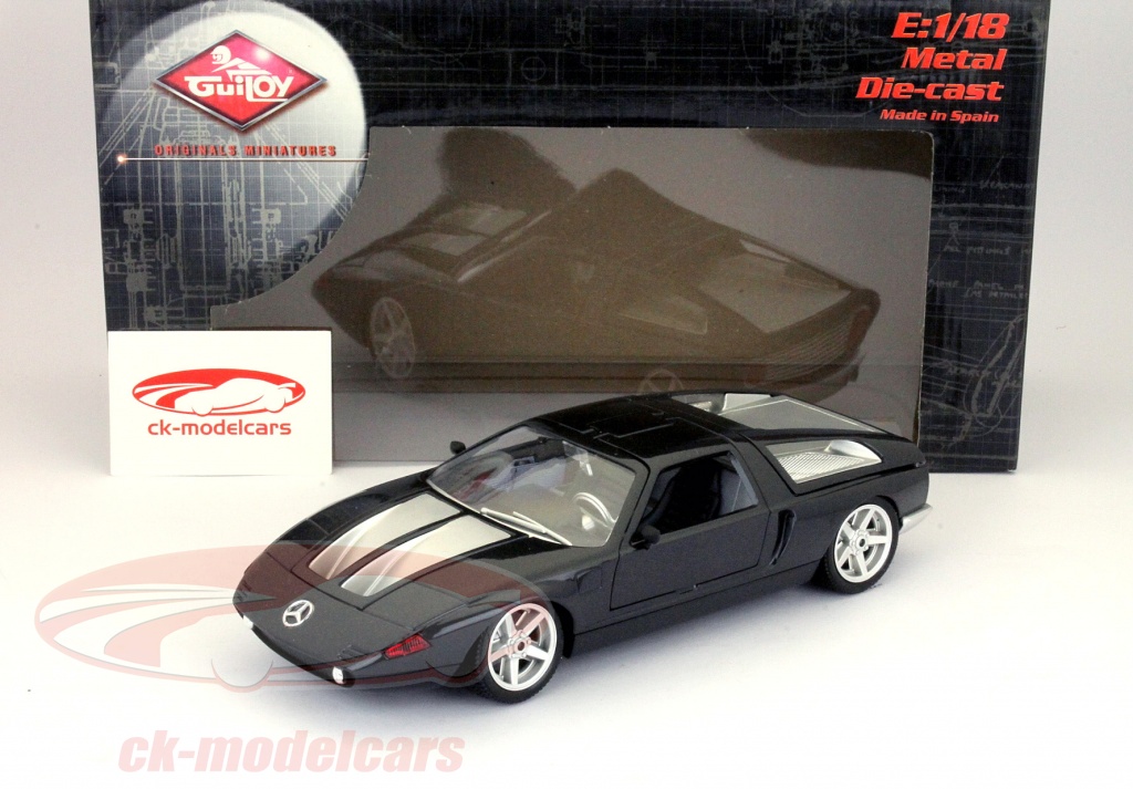 Guiloy 1:18 Mercedes C-111 1969 black metallic model car 8410797675008
